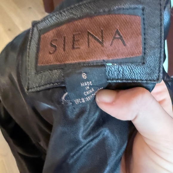 100% Leather Button Up Jacket Vintage - Picture 4 of 5